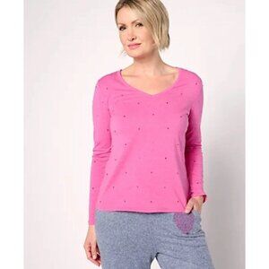 Bumblebella by Jill Martin Bejeweled Long-Sleeve Tee Cactus Flover Small A622701